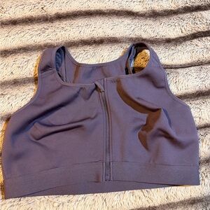 Fabletics Purple Zip-Front Sports Bra